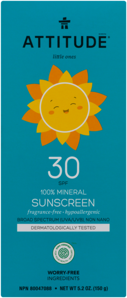 Crème solaire Bébé FPS 30 - sans parfum