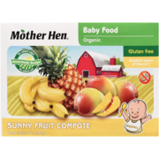 Mother Hen Baby Food Sunny Fruit Compote Beginners Organic 6 x 59 ml