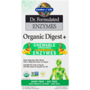 Dr. Formulated - Enzymes Organic Digest+ - Comprimés croquables - Longue conservation