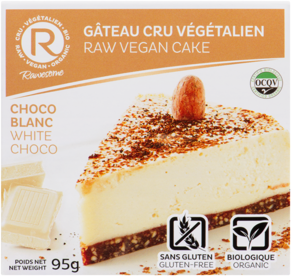 Rawesome Gâteau Cru Végétalien Choco Blanc 95 g