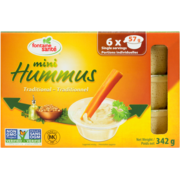Fontaine Santé Mini Hummus Traditional 6 Single Servings x 57 g (342 g)