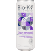 Bio-K Plus Probiotic Sparkling Water Blueberry Pomegranate Organic 355 ml
