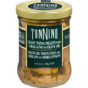 Tonnino Filets de Thon Pâle avec Origan en Huile D'olive