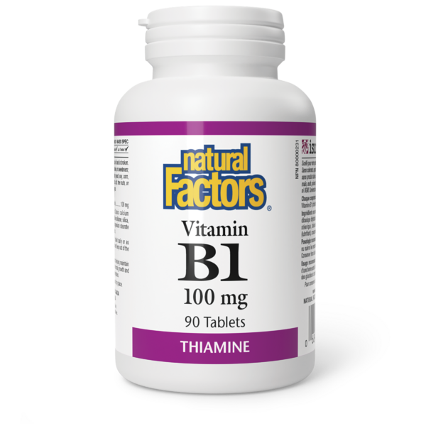 Natural Factors Vitamine B1  100 mg  90 comprimés