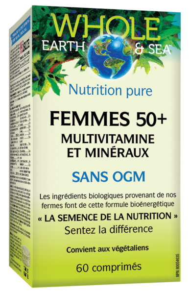 Whole Earth & Sea® Multivitamine et minéraux, Femmes 50+   60 comprimés