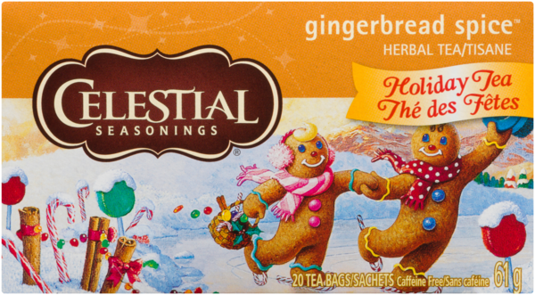Celestial Seasonings Holiday Tea Herbal Tea Gingerbread Spice 20 Tea Bags 61 g