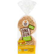 Ozery Bakery One Bun Thin Sandwich Buns Organic Wheat 6 Pre-Sliced Buns 360 g