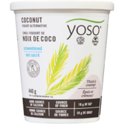 Yoso Simili-Yogourt de Noix de Coco Non Sucré 440 g