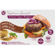 Vegetarian Gourmet Artisan Vegan Burgers Gourmet Vegan Burgers Lentil & Walnut 4 x 100 g (400 g)