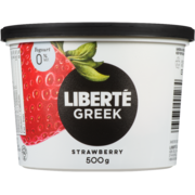Liberté Greek Yogourt Strawberry 0 % M.F. 500 g