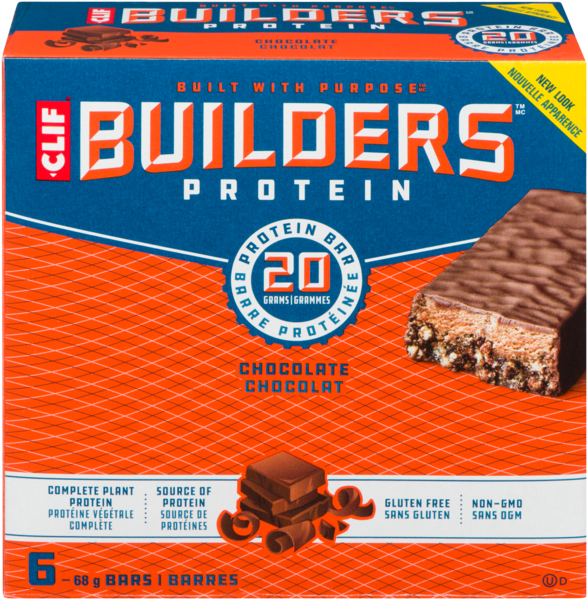 Clif Builders Barre Protéinée Chocolat 6 Barres x 68 g