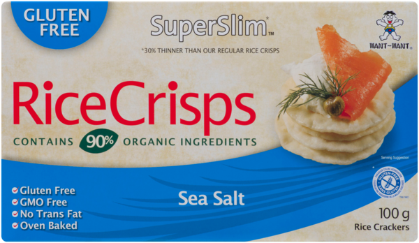 SuperSlim Rice Crisps Sel de Mer Craquelins de Riz 100 g