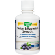 Nature's Way Calcium & Magnesium Citrate 2:1 Saveur de Bleuet 500 ml