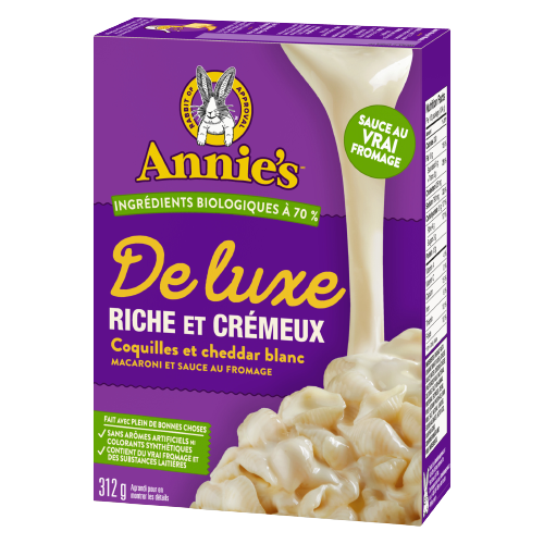 Annie's Repas De Luxe Coquilles Cheddar Blanc Riche Et Crémeux