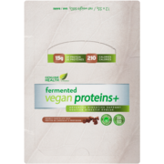 Genuine Health Fermented Vegan Proteins+ Bar, Double Chocolate Chip, 15g Protein, Gluten Free, 12 count
