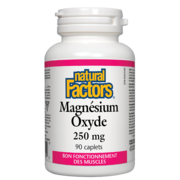 Natural Factors Magnésium Oxyde 250 mg 90 caplets