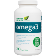 Genuine Health Omega3+, Omega huile de poisson , 360mg EPA, 240mg DHA