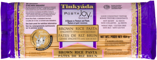 Tinkyáda Pasta Joy Ready Pâtes de Riz Brun Genre Spaghetti (avec Son de Riz) 454 g