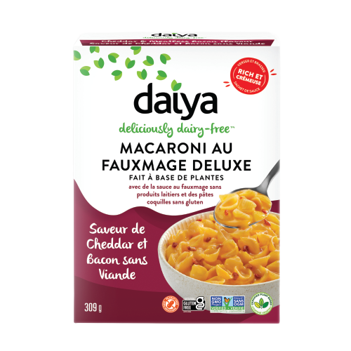 Daiya Base de Plantes Macaroni Deluxe au Fauxmage Saveur Cheddar et Bacon