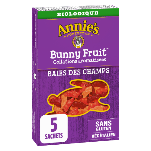 Annie's Homegrown Bunny Fruit Aromatisées Baies des Champs Biologique 