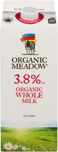 Organic Meadow Lait Entier Biologique 3,8 % M.G. 2 L