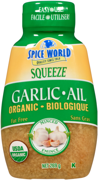 Spice World Squeeze Ail Émincé Biologique 269 g