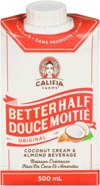 Califia Farms Douce Moitié Boisson Crémeuse Noix de Coco et Amandes Original 500 ml