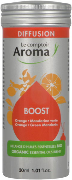 Le Comptoir Aroma Mélange d'Huiles Essentielles Bio Boost Orange, Mandarine Verte 30 ml