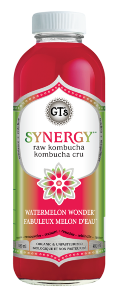 GT'S Synergy Kombucha  Fabuleux Melon d'Eau 480 ml