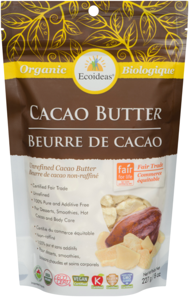 Ecoideas Beurre De Cacao Bio Fermenté 227G