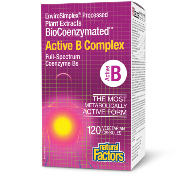 Natural Factors Complexe B actif BioCoenzymé   120 capsules végétariennes