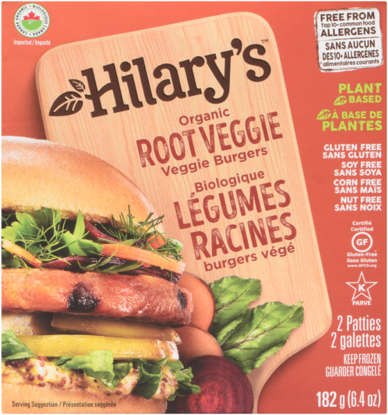 Hilary's Burgers Végé Légumes Racines Biologique 2 Galettes 182 g