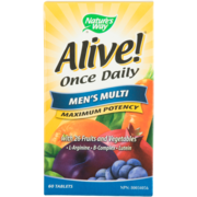 Nature's Way Alive Men's Multi Maximum Potency with 26 Fruits and Vegetables 60 Tablets