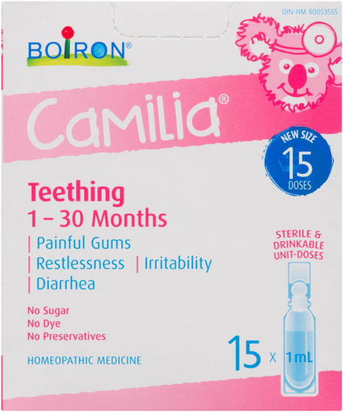 Boiron Camilia Médicament Homéopathique Poussée Dentaire 1 - 30 Mois 15 x 1 ml