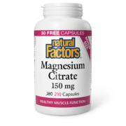 Natural Factors Magnésium Citrate 150 mg 210 capsules