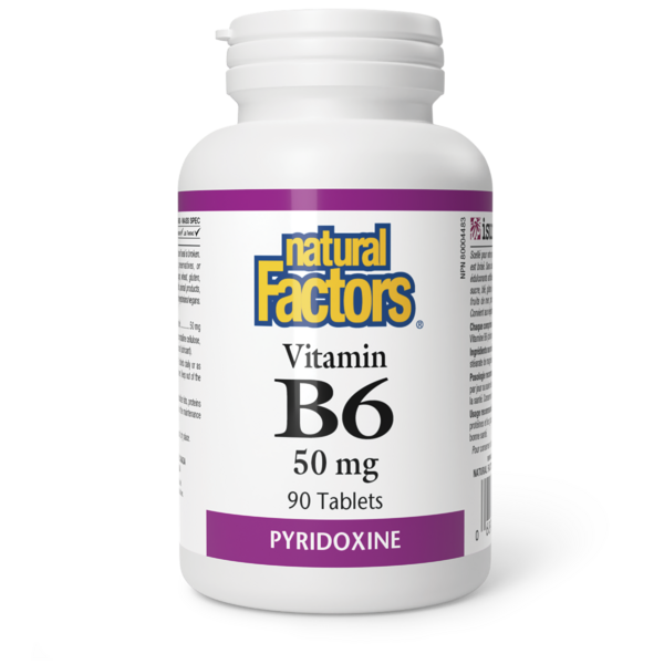 Natural Factors Vitamine B6  50 mg  90 comprimés
