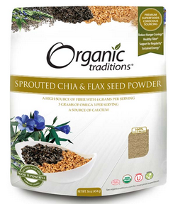 Organic Traditions  Graine De Chia/Lin Germé En Poudre