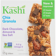 Kashi Chia Granola Dark Chocolate, Almond & Sea Salt 5 Bars 175 g