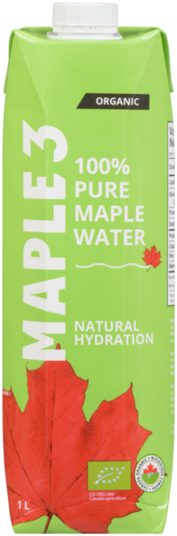 Maple 3 Eau d'Érable 100% Pure Biologique 1 L