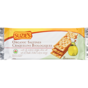 Suzie's Organic Saltines Salt & Extra Virgin Olive Oil 8 Portion Packets 250 g