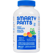 Smarty Pants Adult Complete Omega 3s Iodine Folate D3- B12 180 Gummies