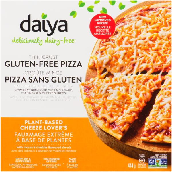 Daiya Pizza Sans Gluten Croûte Mince Fauxmage Extrême à Base de Plantes 444 g