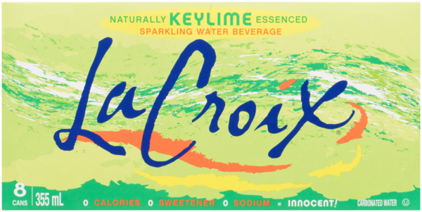 La Croix Boisson d'Eau Gazeuse à l'Essence Naturelle de Lime des Keys 