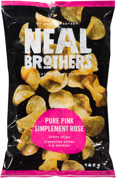 Neal Brothers Croustilles Cuites à la Marmite Simplement Rose 142 g