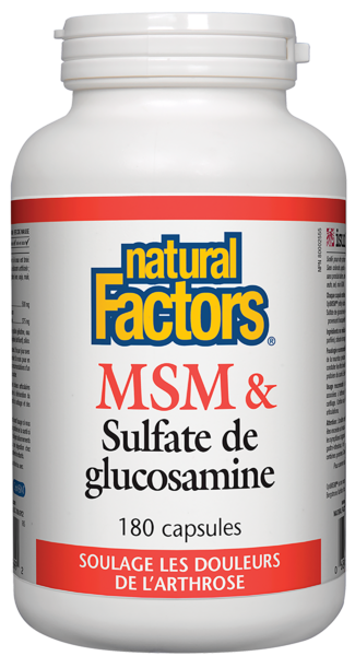 Natural Factors MSM & Sulfate de glucosamine   180 capsules