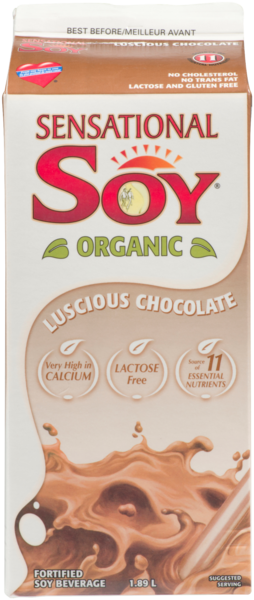 Sensational Soy Organic Luscious Chocolate Fortified Soy Beverage 1.89 L