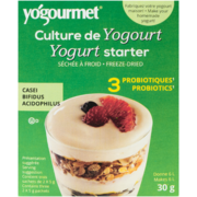 Yógourmet Culture de Yogourt + Probiotiques Séchée à Froid Trois Sachets x 2 x 5 g (30 g)