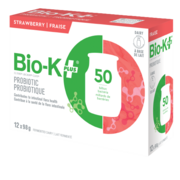 Bio-K+ Probiotique à boire à base de lait - Fraise - 12 pots