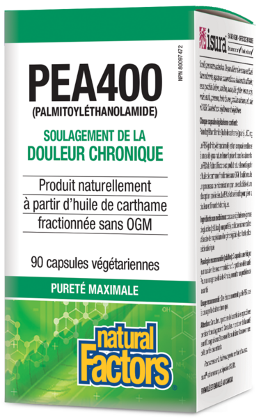 Natural Factors PEA400  Palmitoyléthanolamide    90 capsules végétariennes