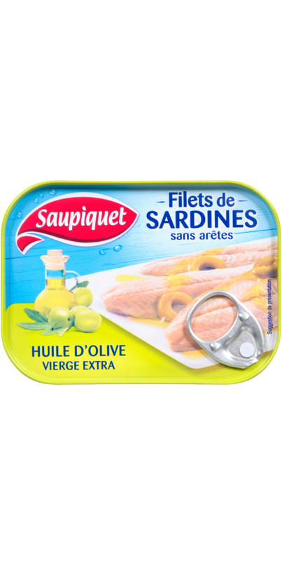 Filets de sardines à l'huile végétale en boîte 4/4 FURIC SAUPIQUET -  Grossiste Maquereaux & Sardines - EpiSaveurs